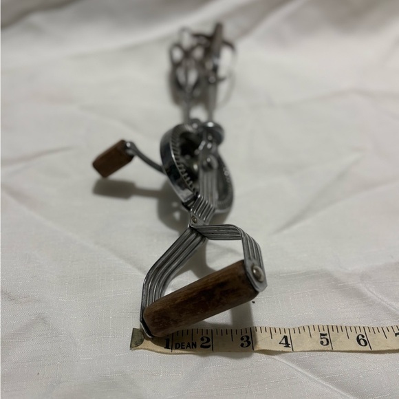 Stainless Steel Hand Mixer with Wooden Handle - Picture 2 of 4